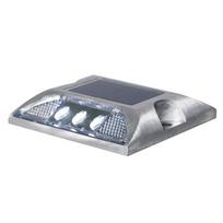 Mirksinti arba nuolat šviečianti saulės energijos kelio ženklas, atspindintis dvipusis eismo žymeklis, 6 LED kvadratinės denio lempos, lauko gray
