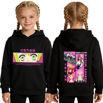 Kimetsu no Yaiba Mitsuri Kanroji Anime Hoodie for Girls Casual Pullover Sweatshirt Top 130 rožinė