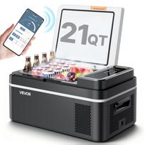 VEVOR Automobilinis šaldytuvas, DC 12/24V AC100-240V kompresorinis elektrinis aušintuvas, nuo -20 laipsnių C iki 20 laipsnių C automobilinis šaldytuvas su APP valdymu 62.3 x 37.8 x 28 cm