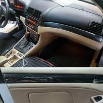 5D Carbon Fiber Vinyl Interior For Dash Wrap Trim for BMW 3 Series E46 1998-2005 Fits Left Hand Drive VehiclesGood product gray