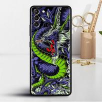 Case For Samsung Galaxy S22 S20 Ultra S21 FE S10 S9 Plus Note 20 10 Lite 9 Soft Phone Cover Shell Fashion Chinese Vintage Dragon Samsung Note 9 black