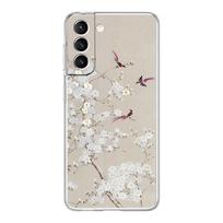 Phone Case For Samsung Galaxy S24 Plus S23 S22 S21 S20 FE Ultra 5G S10 S10E S9 Soft Clear Silicone Cover Flower Samsung S9 white