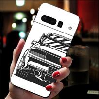 Japonijos JDM sportinio automobilio telefono dėklas, skirtas „Google Pixel 8 7 Pro 7a 6A 6 Pro Pixel 8A 4A 3A 4 XL Pixel 5 6 4 3 3A XL“ Google Pixel 7 Pro gray