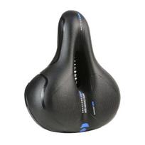 Comfortable Bike Seat with Memory Foam Cushion Shock Absorption Reflective Strip Wide Bicycle raudona