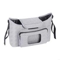 Baby Stroller Bag Organizer Bottle Cup Holder Diaper Bags Maternity Nappy Storage Bag Accessories for Portable Carriage gray