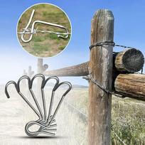 Barb Fence Wire Tensioner with Fast Tightening Metal Fence Post for Vegetable Gardens Flower Beds Lawns One Size gray