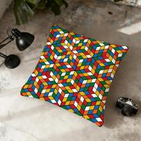 R-R-Rubiks C-Cube cushion cover Home Office Convenient Nordic Simplicity Hit With Zipper Cushion Cover 30cmx30cm black