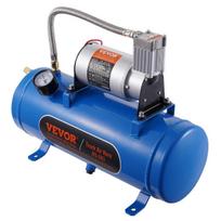 12V Air Compressor with Tank 1.6 Gallon/6 L, Train Horn Air Compressor, 120 psi Working Pressure Onboard Air Compressor System for Train Air Horns,