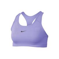 Nike Swoosh Vidutinio palaikymo vientisas paminkštintas jogos, fitneso, treniruočių sportinis liemenukas moteriškas apatinis trikotažas Pasaulinis indigas BV3637-482 XS gray