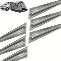 6 vnt. Kemperio markizės bėgelio C kanalo juostelės Aliuminio markizės bėgelio komplektas Universalus Kemperiui, Karavanui, Mikroautobusui Kemperio Priedai 6pcs gray
