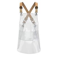TPU Transparent Apron for Barber Chef Kitchen Baking Painting Oil-proof Aprons Fashion Men Women Antifouling Work Apron white