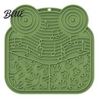 Suction Cup Pet Mat Lick Mat Slow Feeder Multi-Texture Design žalia