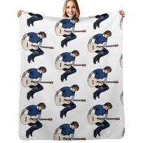 Ed Sheeran Throw Blanket Anti Shedding Soft Fuzzy Blanket for Home Size: 75*100cm, Weight: 230 GSM gray