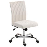 Armless office chair, office armchair, adjustable height and 360 degrees swivel, 43 x 56 x 89-99 cm, cream 56 x 43 x 99 cm