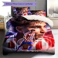 Julian Alvarez Atletico Madrid 100th Theme Print Duvet Cover Set Soccer Star Bedding Set Without Pillow Core Comforter Bedroom Decor 135x200cm black