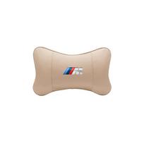 Automobilio sėdynės galvos atramos odinė kaklo pagalvėlė BMW Performance F11 G26 E91 F20 E46 E60 E70 E39 E36 Automobilio interjero aksesuarai raktų pakabukas smėlis