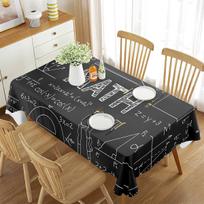 Mathematical Formula Rectangle Tablecloth Math Equation Solving Rectangle Tablecloth Decorations for Home Kitchen Dining Room 54*72inch(137cm*183cm） black