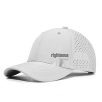 Laser-Perforated Baseball Cap with Bat Pattern - Quick-Dry, Sun Protection, Waterproof Mesh Design Large (58-60cm) white