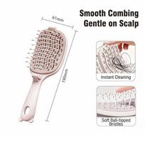 Anti Static Massage Comb Self Cleaning Hair Brush Cleaning Net Cover Hair Brush Salon Hair Massage Scalp Comb Air Cushion Brush A1 gray