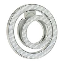 MagSafe Desktop Double Ring Magnetic Phone Stand - Metal, Double-Sided, Diamond Accent, Strong Magnet white