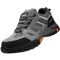 Rock Moose Low-Top Kevlar Safety Shoes - Anti-Smash, Anti-Puncture Sports Shoes with Rubber Sole 43 pilka spalva