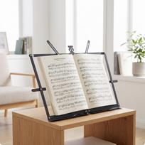 Stalinis muzikos stovas, sulankstomas, nešiojamas natų, knygų laikiklis instrumentininkams, beige