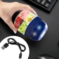 Home Kitchen Electric Mini Food Chopper With Stainless Steel Blade Control mėlyna