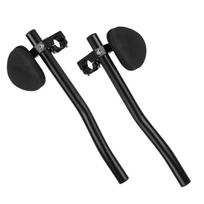 Matte Aluminum Alloy Aerobar for Mountain & Road Bike Black black