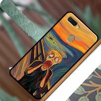 The Scream Skrik Painting Funny Art For OPPO A74 A54 A94 Case For OPPO A31 A53 A53S A5 A9 2020 A5S A15 A83 A91 A52 A72 Coque OPPO Reno5 Lite black
