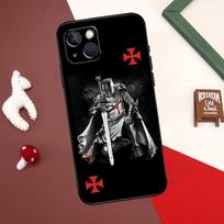 Templar Knight Case For iPhone 13 12 11 14 15 Pro Max 7 8 Plus X XR XS Max 12 Mini SE 2020 2022 Cover Coque iPhone 14 Plus beige