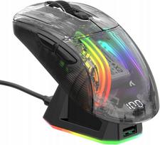 Belaidė pelė ATTACK SHARK X2 Pro, 4000DPI, RGB, juoda, su magnetine stotele, trijų režimų
