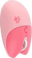 Belaidė pelė, rožinė, tyliai veikianti, 2,4 GHz, USB, su katės dizainu