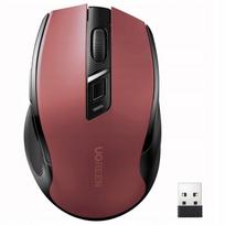 Belaidė optinė pelė, 4000 DPI, tylus veikimas, 2.4GHz, Bluetooth 5.0, USB, raudona