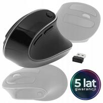 Belaidė ergonomiška vertikali pelė, juoda