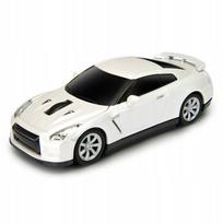 Belaidė kompiuterio pelė Nissan GT-R, balta
