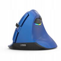 Ergonominė belaidė pelė Delux M618Mini, mėlyna