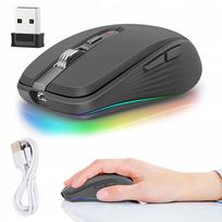 Belaidė žaidimų pelė su 6 RGB mygtukais ir tylia spauda