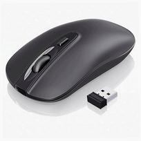 Belaidė ergonomiška pelė, tyli, 2.4GHz, biurui ir nešiojamam kompiuteriui, plieninė
