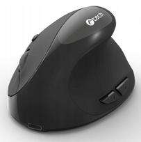 Belaidė vertikali pelė C-TECH VEM-17, Bluetooth 5.0, 2,4 GHz, juoda