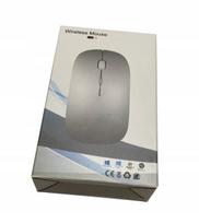 Belaidė USB pelė, tyli, 2.4G, su RGB apšvietimu, balta, suderinama su Mac ir PC