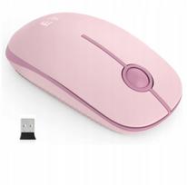 Belaidė pelė USB, rožinė, suderinama su Apple MacBook ir Windows