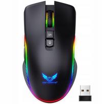 Belaidė žaidimų pelė su RGB apšvietimu, 2400 DPI, tyli