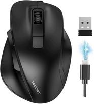 Ergonominė pelė TECKNET, Bluetooth, 2.4G, įkraunama, 6 mygtukai