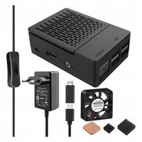 Raspberry Pi korpusas su ventiliatoriumi, lengvai montuojamas, Allecto