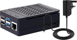 ABS korpusas Raspberry Pi 5 su 27W 5,1V 5A maitinimo rinkiniu