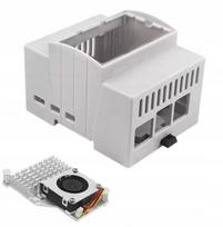 ABS korpusas Raspberry Pi 5 su DIN bėgeliu ir aktyviu aušinimu