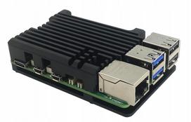 Juodas aušintuvas Raspberry Pi 5 korpusui