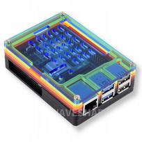 Akrilinis permatomas dėklas Raspberry Pi 5, Waveshare, spalvotas