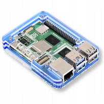 Permatomas mėlynas „Waveshare“ akrilinis dėklas Raspberry Pi 5