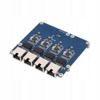 Tinklo plokštė Raspberry Pi 5, PCIe, 4 Gigabit Ethernet kanalai (B)